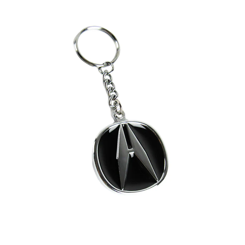Acura Logo DIE CAST Chrome Metal Key Fob Keyring Keychain Lanyard Pilot OFFICIAL LICENSED - Image 2