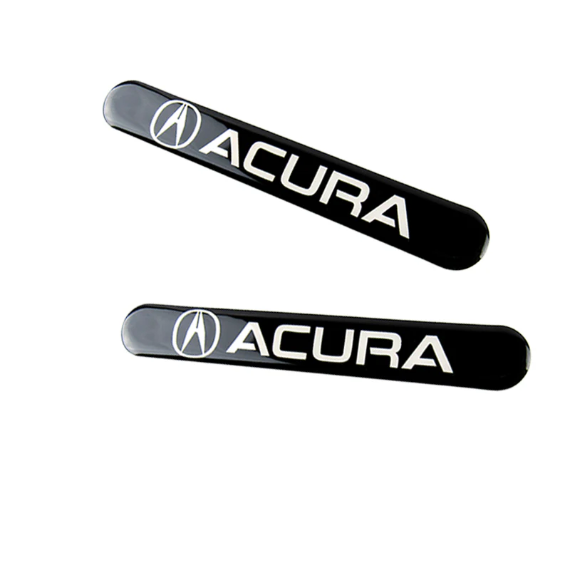 ACURA LOGO Set Black Emblems with Silver Keychain Wheel Tire Valves Air Caps - US SELLER - Image 4