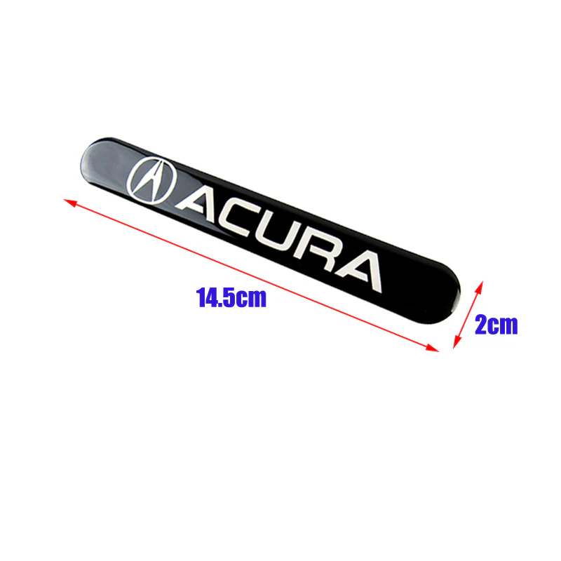 ACURA LOGO Set Black Emblems with Silver Keychain Wheel Tire Valves Air Caps - US SELLER - Image 5
