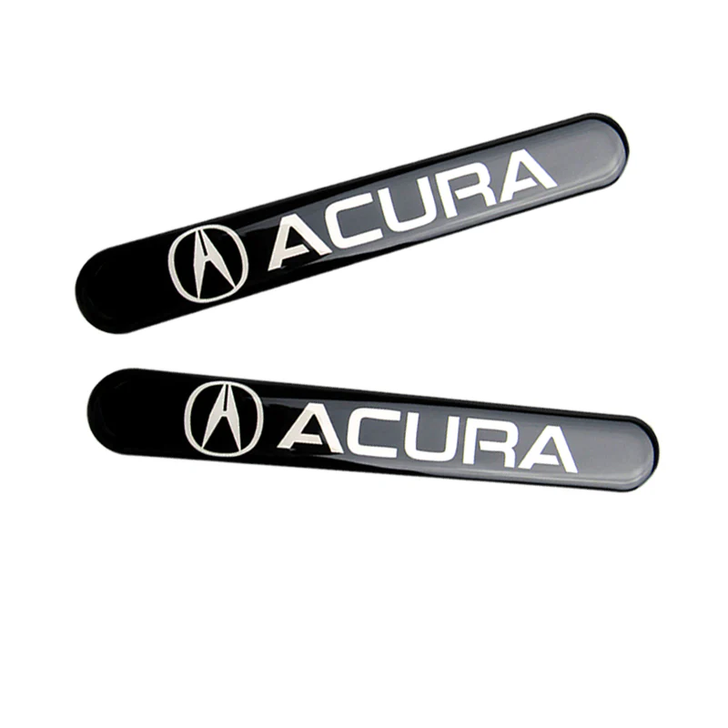 ACURA LOGO Set Black Emblems with Silver Keychain Wheel Tire Valves Air Caps - US SELLER - Image 8