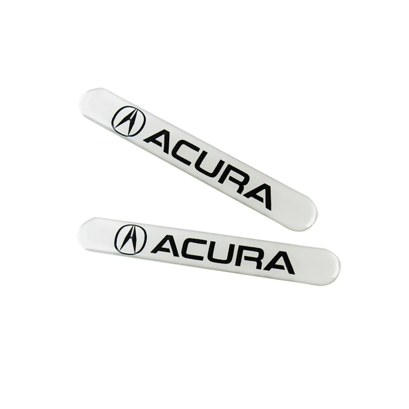 ACURA LOGO Set White Emblems with Black Keychain Wheel Tire Valves Air Caps - US SELLER - Image 8