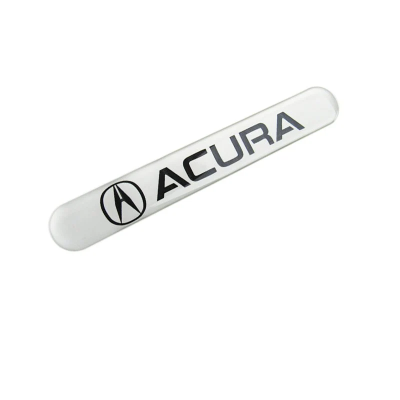 ACURA LOGO Set White Emblems with Silver Keychain Wheel Tire Valves Air Caps - US SELLER - Image 4