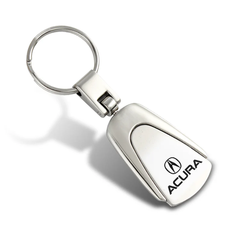 Acura Logo Tear Drop Authentic Chrome Key Fob Keyring Keychain Tag Lanyard - Image 3