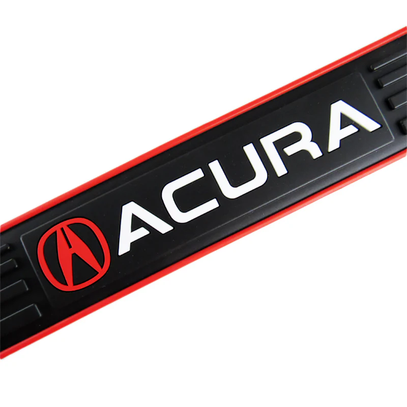 Acura Set 4PCS Car Door Rubber Scuff Sill Panel Step Protector with Wheel Tire Valves Dust Stem Air Caps Keychain - Image 6