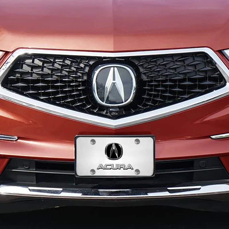 ACURA Stainless Steel Front Mirror Chrome Finish 3D License Plate Frame - Image 3