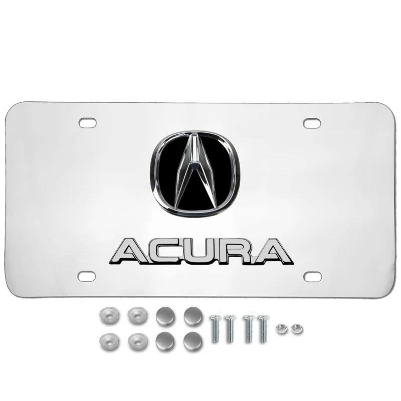 ACURA Stainless Steel Front Mirror Chrome Finish 3D License Plate Frame - Image 4