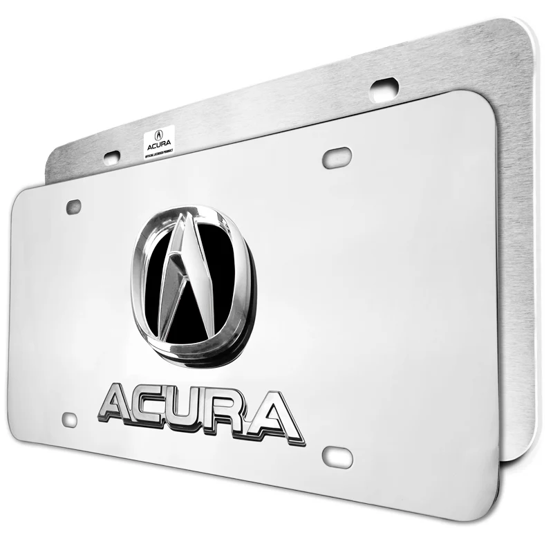ACURA Stainless Steel Front Mirror Chrome Finish 3D License Plate Frame - Image 5
