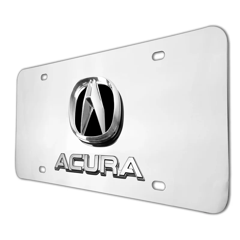 ACURA Stainless Steel Front Mirror Chrome Finish 3D License Plate Frame - Image 7