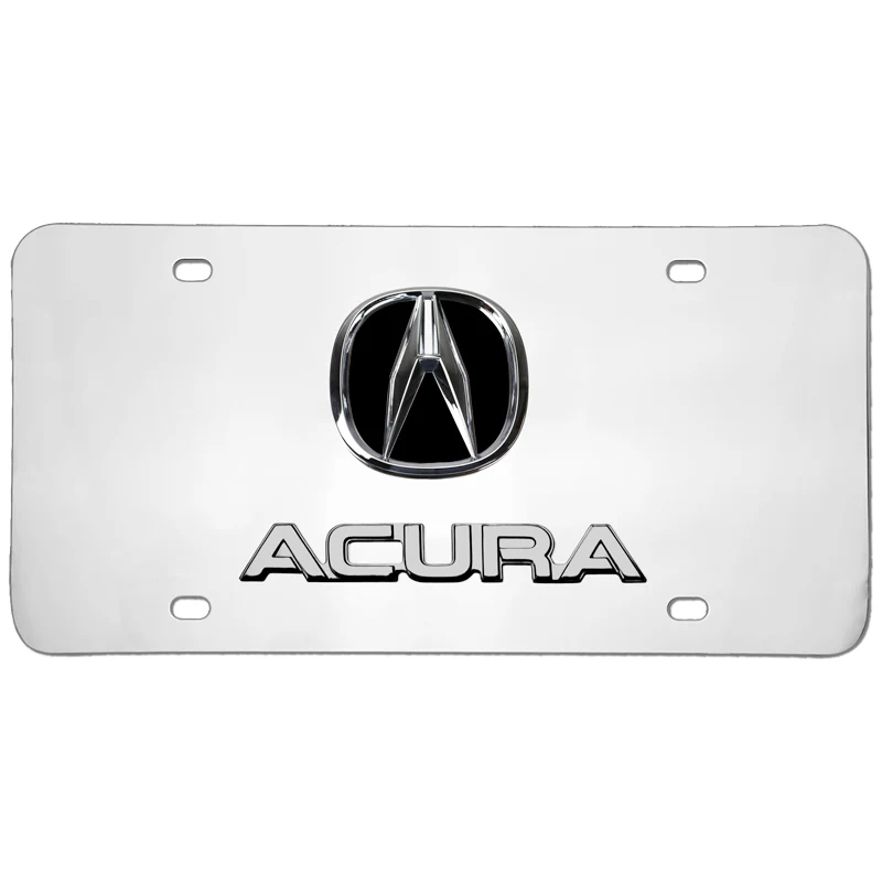 ACURA Stainless Steel Front Mirror Chrome Finish 3D License Plate Frame - Image 8