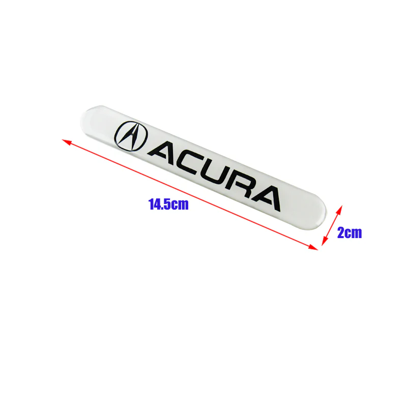 Acura White Car Door Rear Trunk Side Fenders Bumper Badge Scratch Guard Sticker New 2pcs - Image 2
