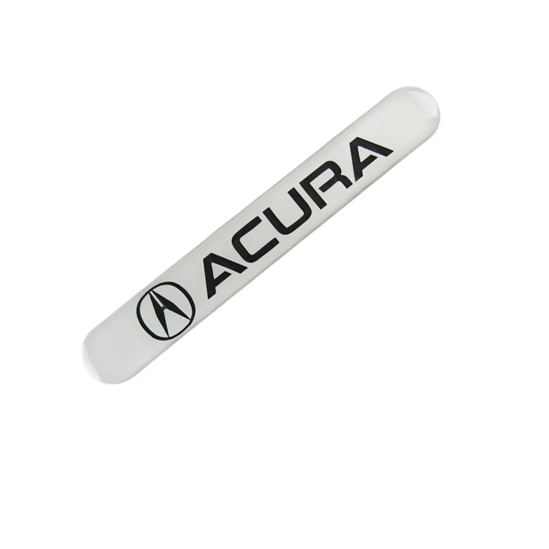 Acura White Car Door Rear Trunk Side Fenders Bumper Badge Scratch Guard Sticker New 2pcs - Image 3