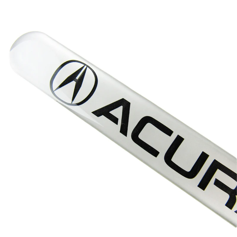Acura White Car Door Rear Trunk Side Fenders Bumper Badge Scratch Guard Sticker New 2pcs - Image 6