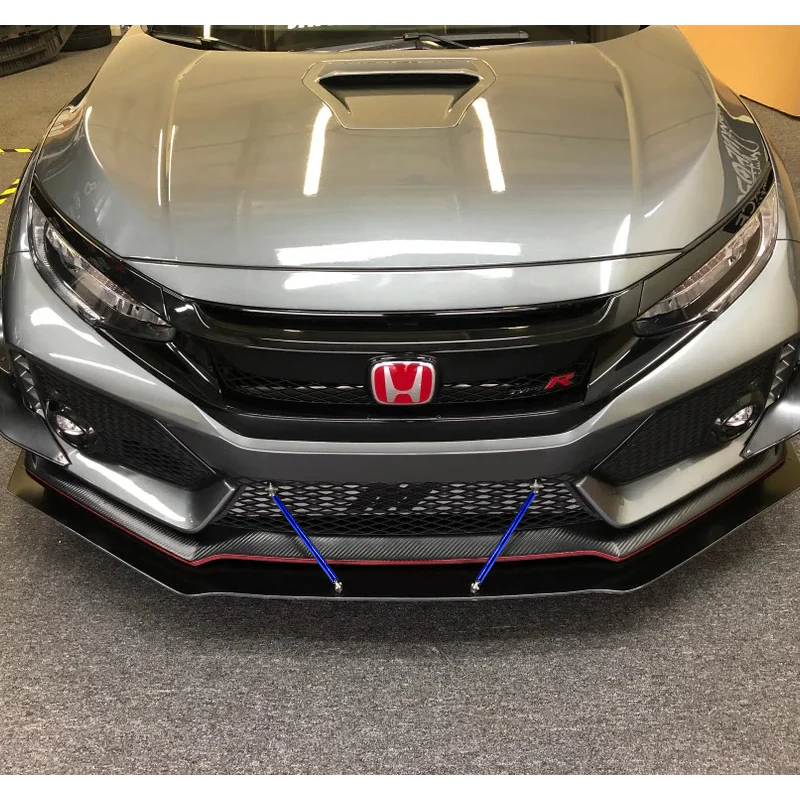 Adjustable 8" - 11" (150mm) Front Bumper Lip Splitter Diffuser Strut Rod Tie Support Bars -Blue - Image 4