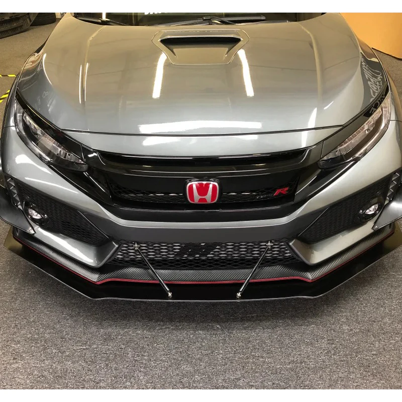 Adjustable 8" - 11" (150mm) Front Bumper Lip Splitter Diffuser Strut Rod Tie Support Bars -Carbon Fiber Look - Image 4