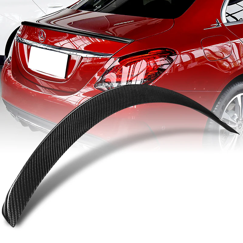 AMG-Style Rear Trunk Lip Duckbill Spoiler Wing For 2015-2021 Mercedes-Benz C-Class W205 4-DR / Sedan -Real Carbon Fiber - Image 8