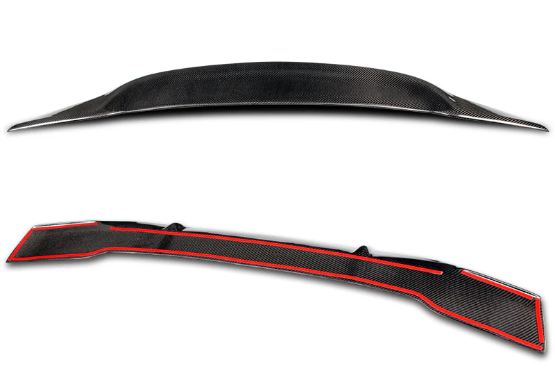 PSM-Style Rear Trunk Lip Duckbill Spoiler Wing For 2008-2014 Mercedes-Benz C-Class W204 -Real Carbon Fiber - Image 4