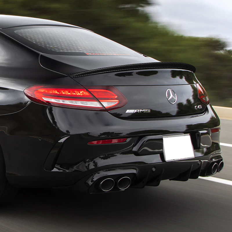 AMG-Style Rear Trunk Lip Duckbill Spoiler Wing For 2017-2021 Mercedes-Benz C300 C43 C63 W205 AMG 2-DR / Coupe -Real Carbon Fiber - Image 5