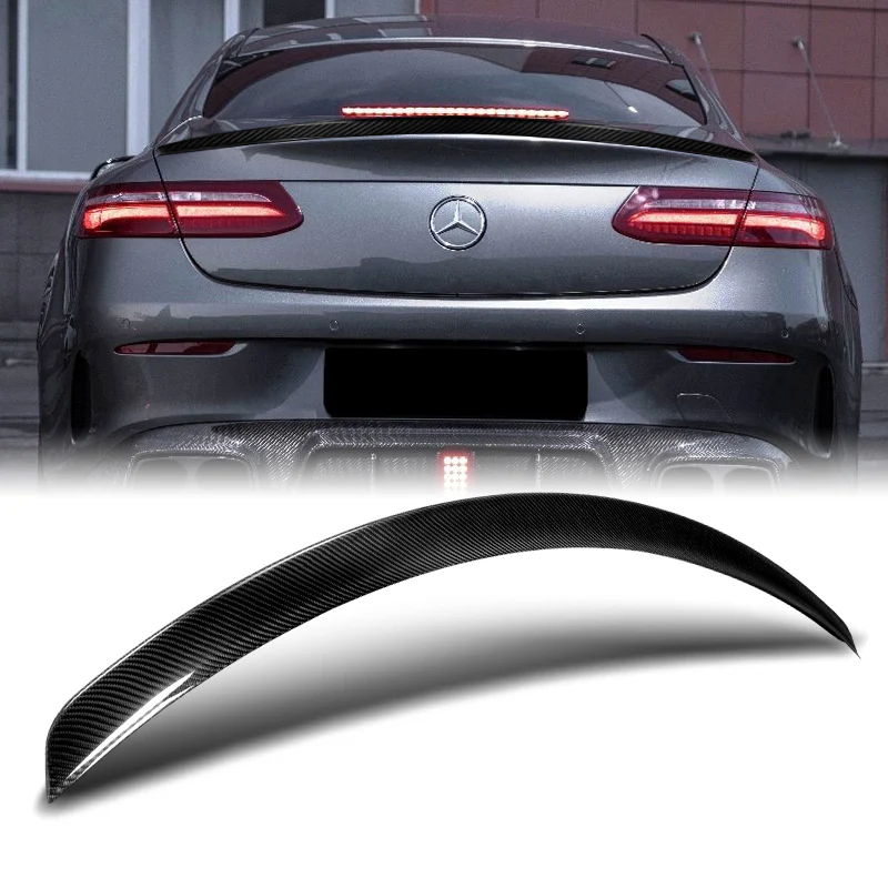 AMG-Style Rear Trunk Lip Duckbill Spoiler Wing For 2018-2021 Mercedes-Benz E-Class W238 2-DR / Coupe -Real Carbon Fiber - Image 6