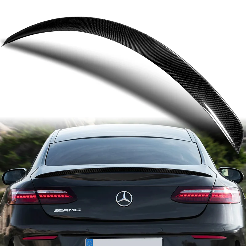 AMG-Style Rear Trunk Lip Duckbill Spoiler Wing For 2018-2021 Mercedes-Benz E-Class W238 2-DR / Coupe -Real Carbon Fiber - Image 7