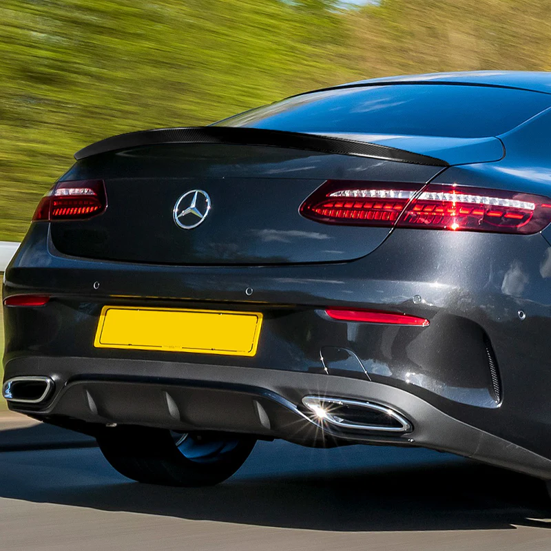 AMG-Style Rear Trunk Lip Duckbill Spoiler Wing For 2018-2021 Mercedes-Benz E-Class W238 2-DR / Coupe -Real Carbon Fiber - Image 8