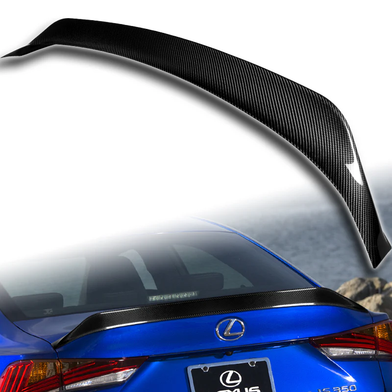 AR-Style Rear Trunk Lip Duckbill Spoiler Wing For 2014-2020 Lexus IS250 IS350 F-Sport -Real Carbon Fiber - Image 5