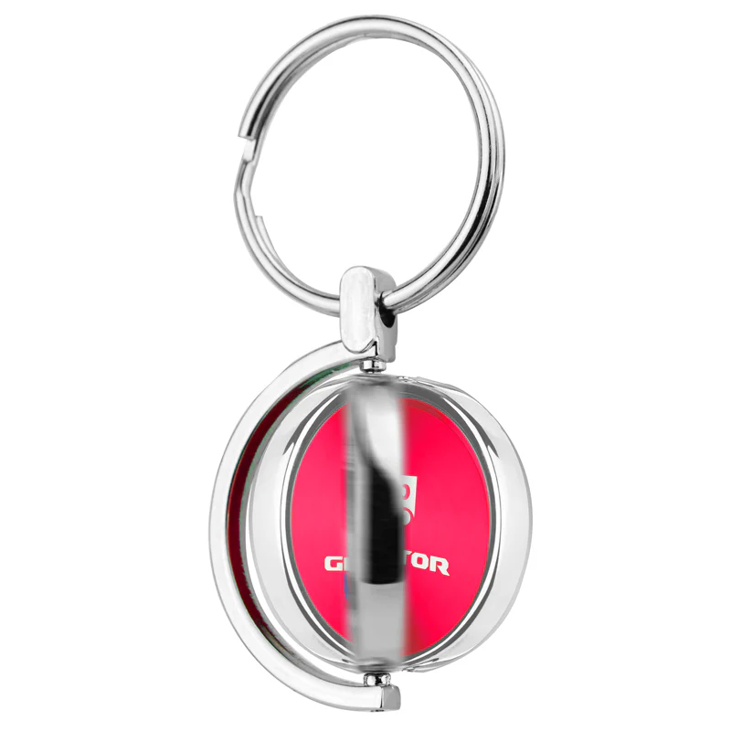 Au-Tomotive Gold For JEEP Gladiator Red Metal Chrome Spinner Key Chain Ring Fob - Image 6