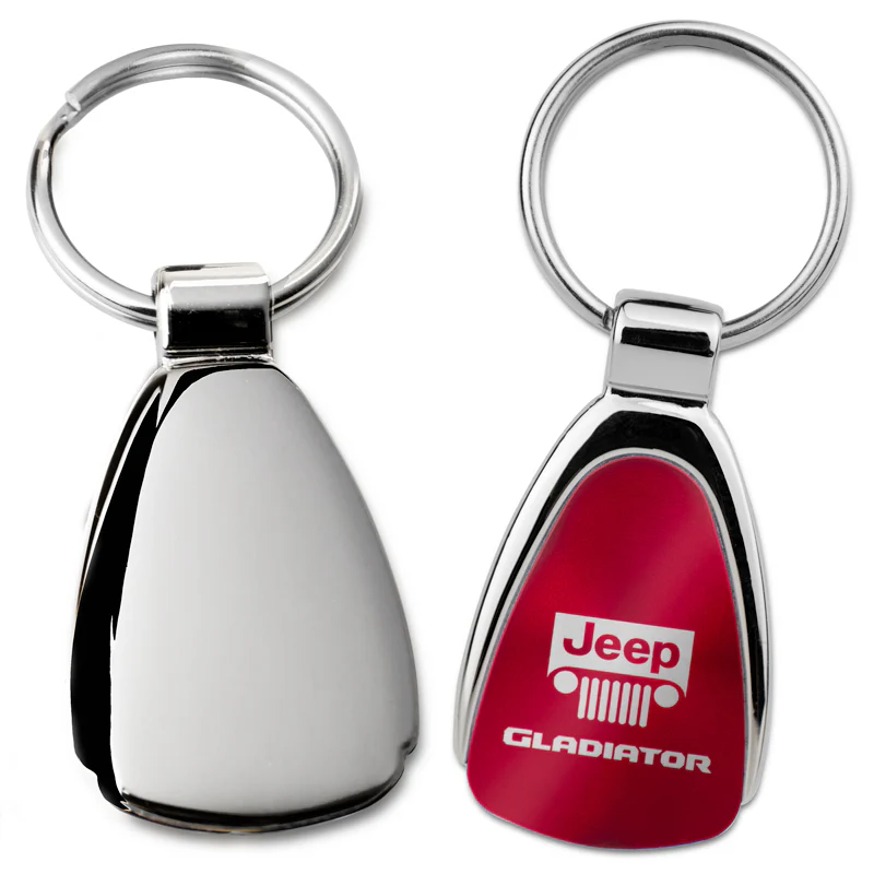 Au-Tomotive Gold For Jeep Gladiator Red Teardrop Keychain Key Ring Fob Key Chain - Image 4
