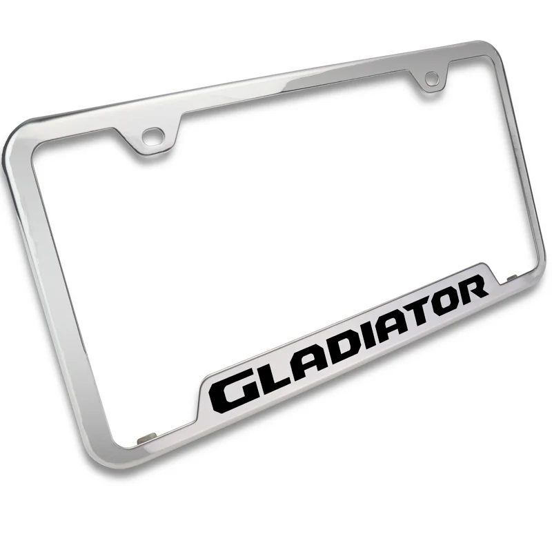 Au-Tomotive Gold for JEEP GLADIATOR Stainless Steel Brushed Laser Etched License Plate Frame - GF.GLAD.ES - Image 2