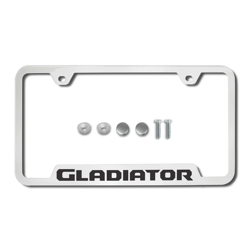 Au-Tomotive Gold for JEEP GLADIATOR Stainless Steel Brushed Laser Etched License Plate Frame - GF.GLAD.ES - Image 3