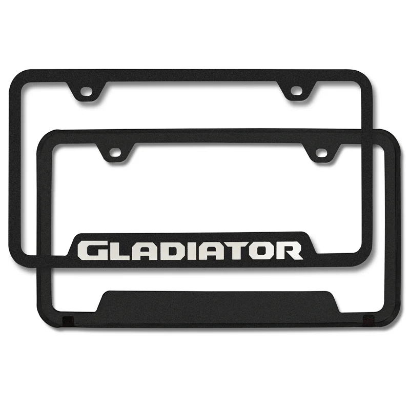 Au-Tomotive Gold for JEEP GLADIATOR Stainless Steel Rugged Black Laser Etched License Plate Frame - GF.GLAD.ERB - Image 2