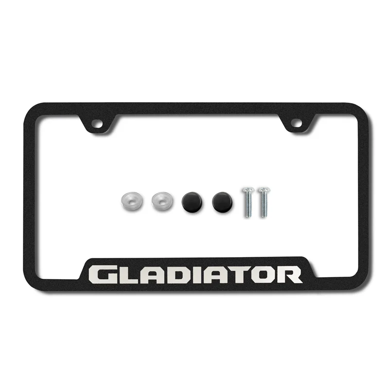 Au-Tomotive Gold for JEEP GLADIATOR Stainless Steel Rugged Black Laser Etched License Plate Frame - GF.GLAD.ERB - Image 5