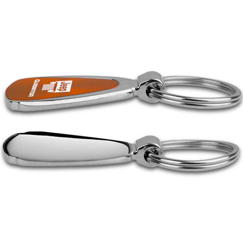 Au-Tomotive Gold For Jeep Gladiator Teardrop Keychain Key Ring Fob Key Chain - Gloss Pearl Gold Orange - Image 7