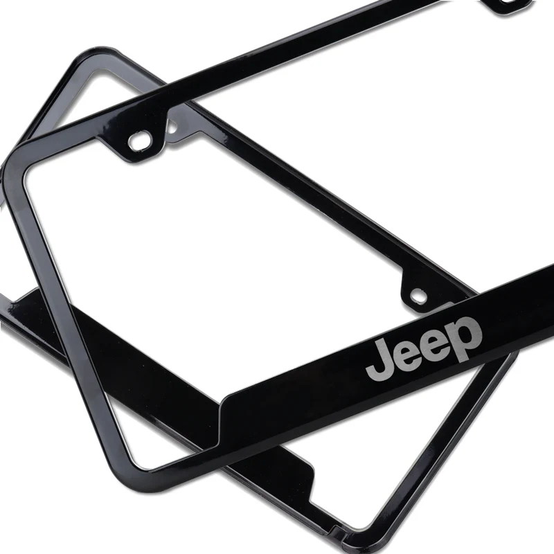 Au-Tomotive Gold Genuine JEEP Laser Etched Logo Black Stainless Cut-Out License Plate Frame GF.JEE.EB - Image 7