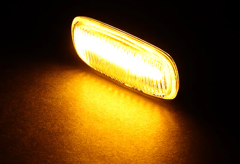 Audi A3 A4 A6 A8 TT Amber LED Turn Signal Front Side Marker Lights -Clear Lens - Image 4