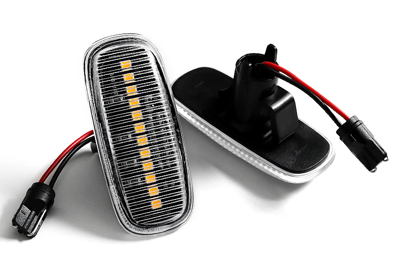 Audi A3 A4 A6 A8 TT White LED Turn Signal Front Side Marker Lights -Clear Lens - Image 2