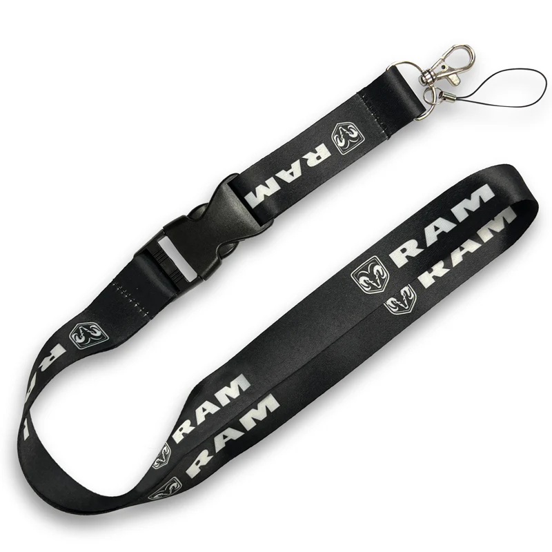 AuTomotive Gold Car Logo Neck Strap Cellphone Lanyard Keyring Key Chain for DODGE Ram - Image 2