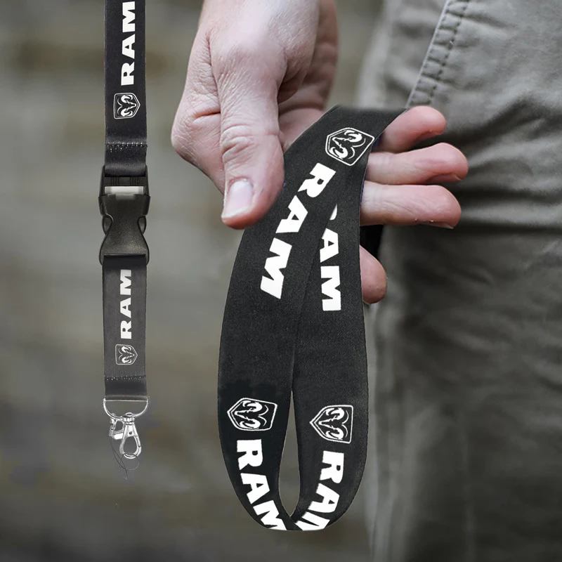AuTomotive Gold Car Logo Neck Strap Cellphone Lanyard Keyring Key Chain for DODGE Ram - Image 3