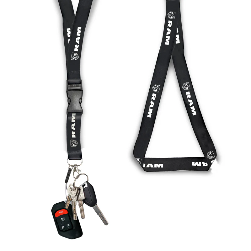 AuTomotive Gold Car Logo Neck Strap Cellphone Lanyard Keyring Key Chain for DODGE Ram - Image 5