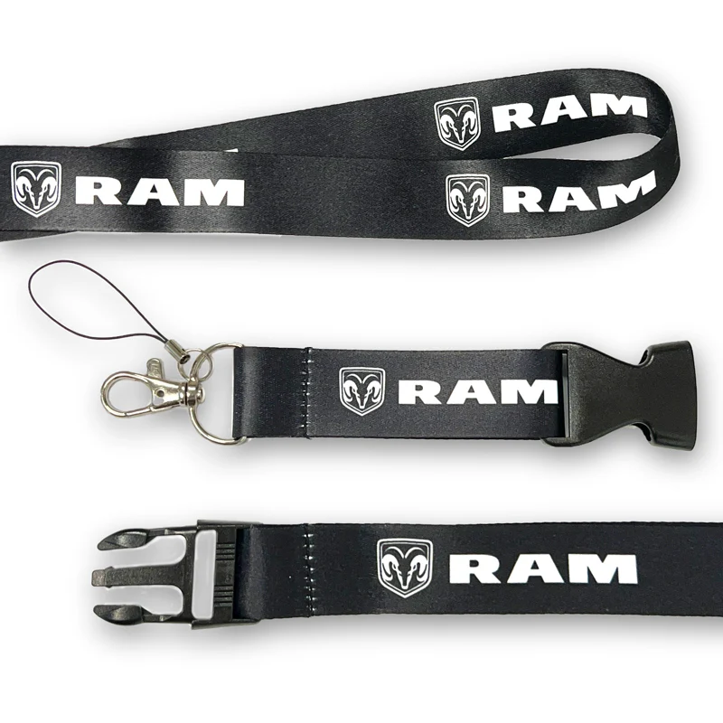 AuTomotive Gold Car Logo Neck Strap Cellphone Lanyard Keyring Key Chain for DODGE Ram - Image 6