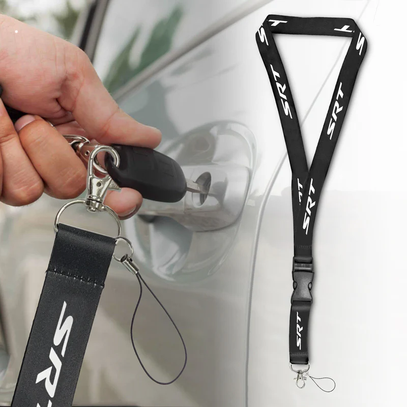 AuTomotive Gold Car Logo Neck Strap Cellphone Lanyard Keyring Key Chain for Dodge SRT - Image 2