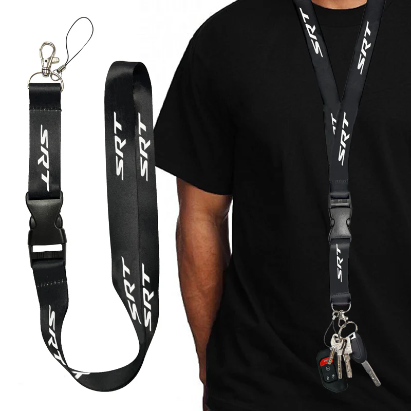 AuTomotive Gold Car Logo Neck Strap Cellphone Lanyard Keyring Key Chain for Dodge SRT - Image 3