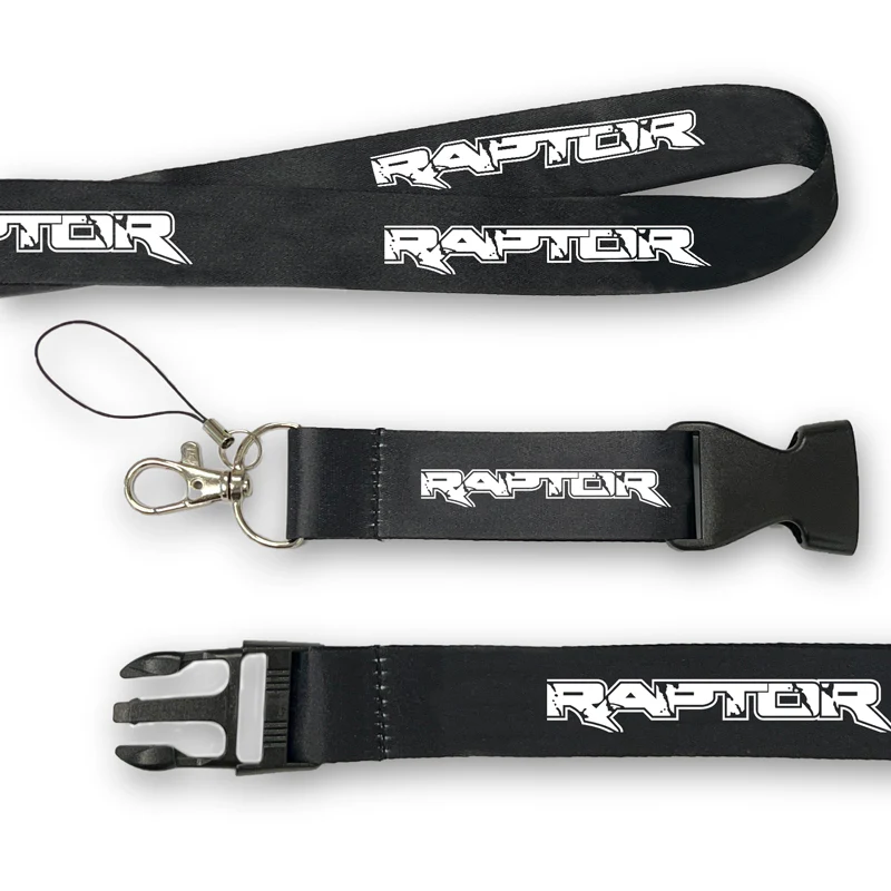 AuTomotive Gold Car Logo Neck Strap Cellphone Lanyard Keyring Key Chain for Ford Raptor - Image 3