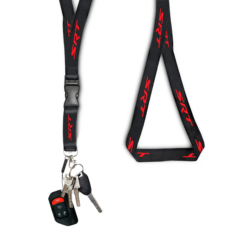 AuTomotive Gold Car Logo Neck Strap Cellphone Red Lanyard Keyring Key Chain for Dodge SRT - Image 4