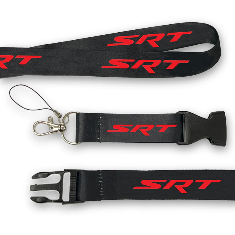 AuTomotive Gold Car Logo Neck Strap Cellphone Red Lanyard Keyring Key Chain for Dodge SRT - Image 5