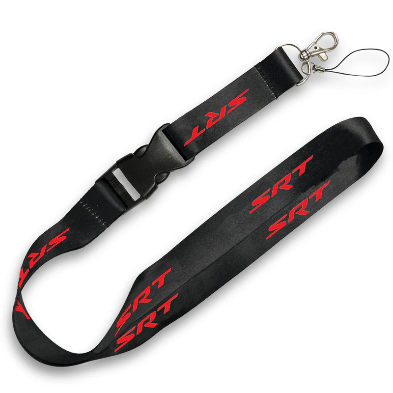 AuTomotive Gold Car Logo Neck Strap Cellphone Red Lanyard Keyring Key Chain for Dodge SRT - Image 6