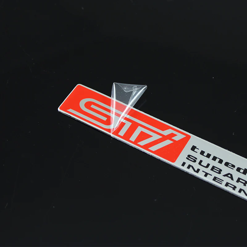 Black ABS License Plate Frame with Black Emblems For Subaru STI 2 pcs - Image 7