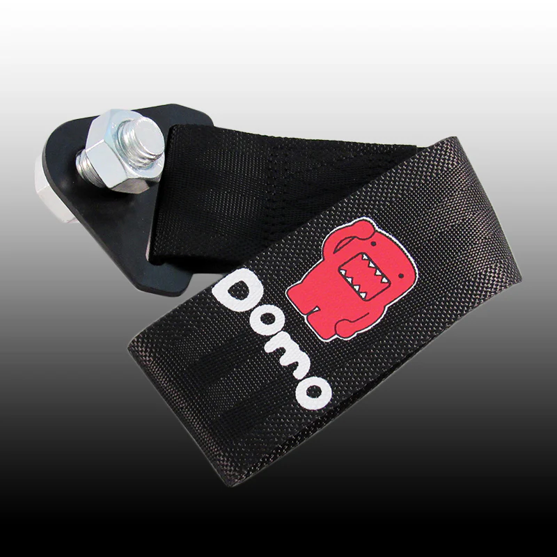 DOMO KUN Black & Red Racing Tow Strap for Front / Rear Bumper - Image 3