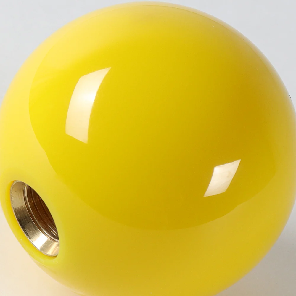 JDM HAPPY SMILE FACE Yellow Round Ball Manual Car Gear Stick Shift Knob Shifter - Image 3