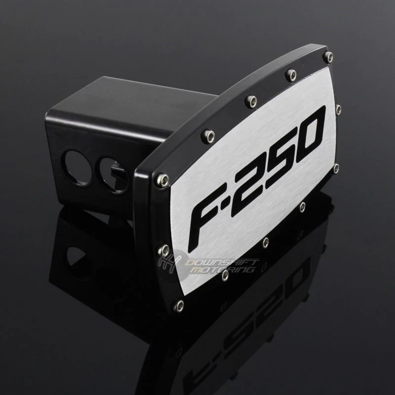 Black FORD F-250 LOGO Hitch Cover Plug Cap For 2" Trailer Receiver with ALLEN BOLTS DESIGN - Image 9