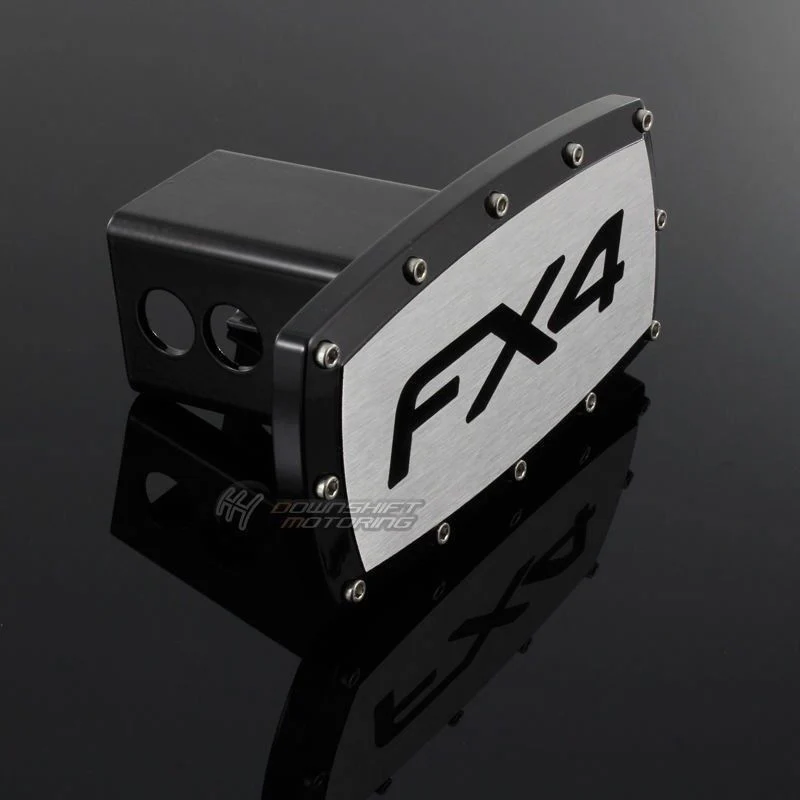Black FORD FX4 LOGO Hitch Cover Plug Cap For 2" Trailer Receiver with ALLEN BOLTS DESIGN - Image 5